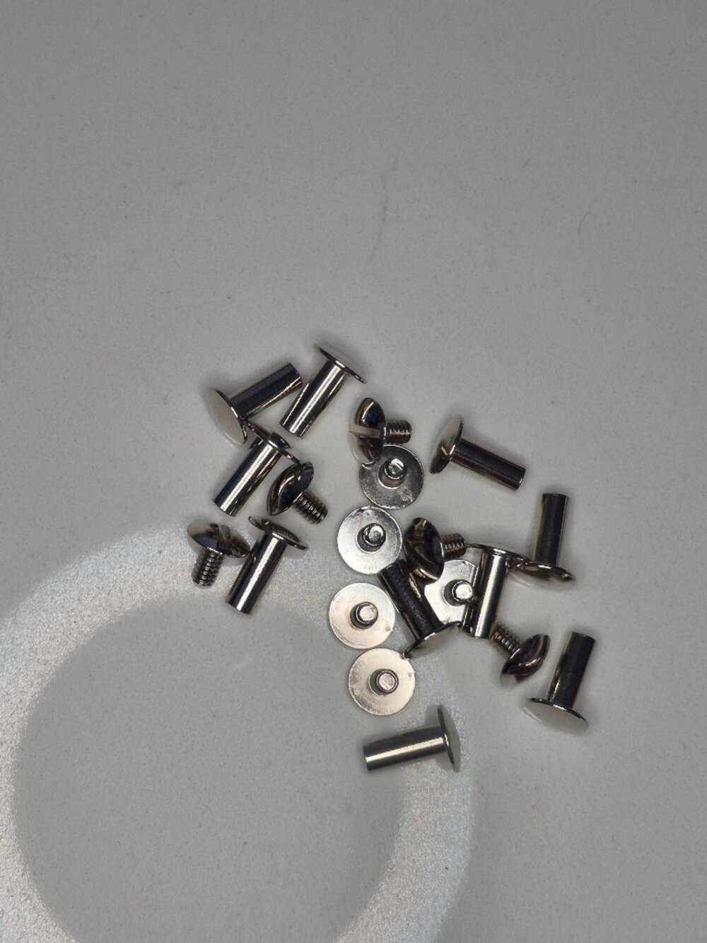 10 Sets 1/2 in Silver Chicago Screws Binding Posts Leathercraft Hardware